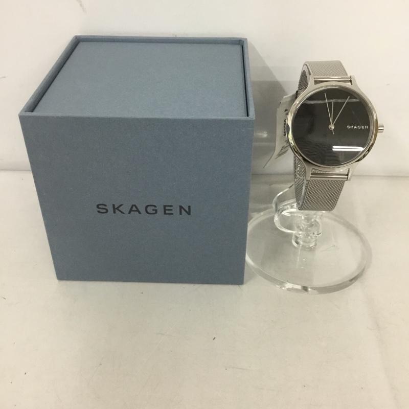 スカーゲン SKAGEN 腕時計 アナログ(クォーツ式) SKW2673 ステンレスメッシュベルト 箱有 ロゴ、文字 銀 / シルバー / レディース USED 古着 中古 10127493