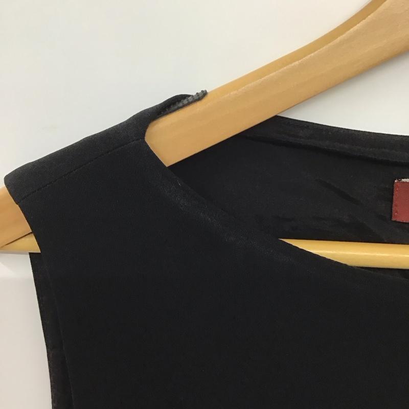 マックスマーラ Max Mara ワンピース ひざ丈スカート 40 無地 黒 / ブラック /  レディース USED 古着 中古 10133401