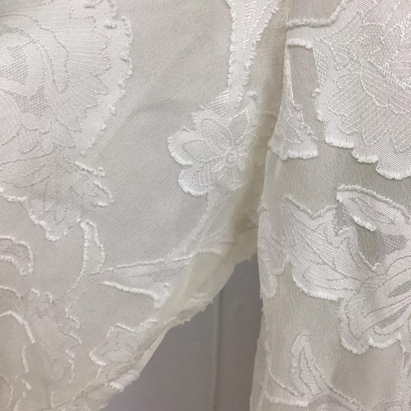 フレームス レイカズン frames RAY CASSIN シャツ、ブラウス 長袖 バンドカラー シアー FREE 花柄 アイボリー / アイボリー / レディース USED 古着 中古 10117227