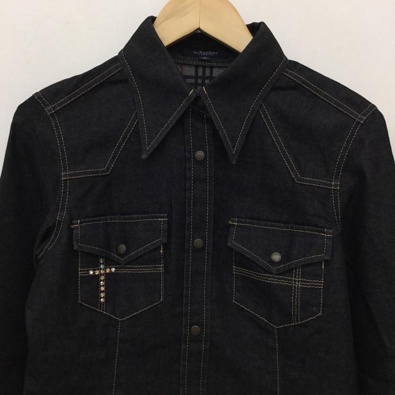 バーバリー BURBERRY シャツ、ブラウス 長袖 38 黒 / ブラック / レディース USED 古着 中古 10137781