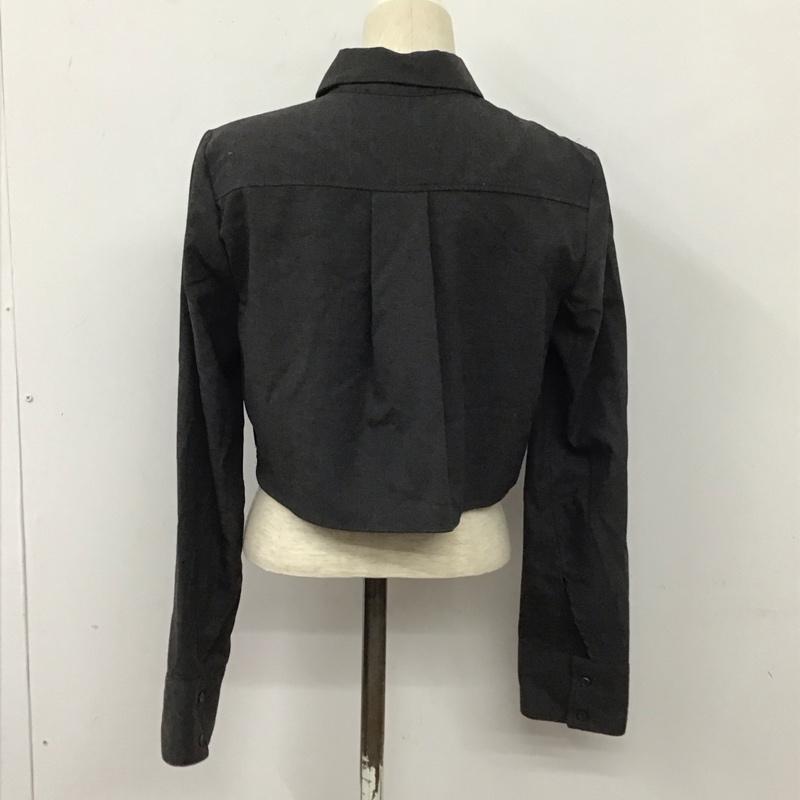 ザラ ZARA シャツ、ブラウス 長袖 長袖シャツ 無地シャツ カラーシャツ ショート丈 S 無地 灰 / グレー / レディース USED 古着 中古 10125246