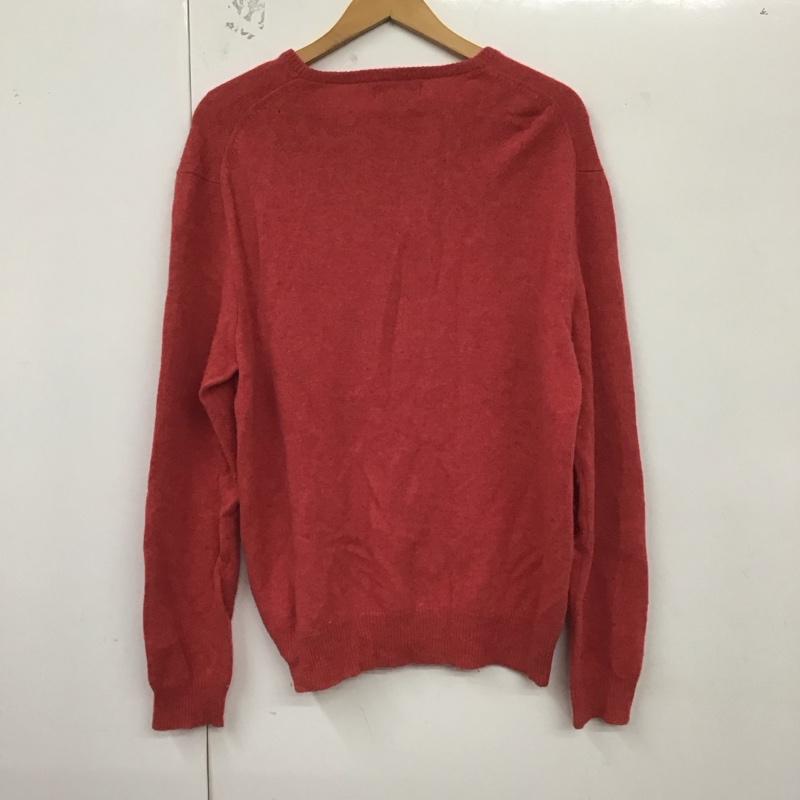 ポロラルフローレン POLO RALPH LAUREN ニット、セーター 長袖 長袖ニットカットソー クルーネック セーター L ロゴ、文字 赤 / レッド / メンズ USED 古着 中古 10129086