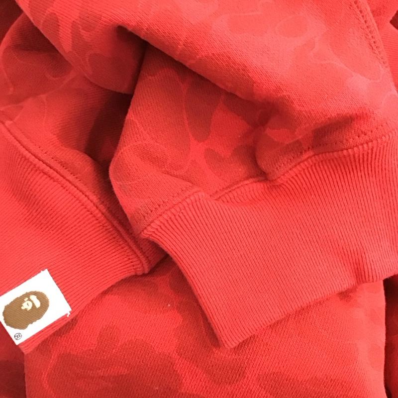 アベイシングエイプ A BATHING APE トレーナー 長袖 CAMO スウェット XXL 総柄 赤 / レッド / メンズ USED 古着 中古 10107425