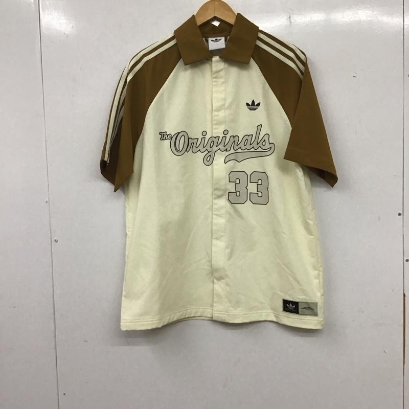 アディダス adidas シャツ、ブラウス 半袖 半袖シャツ プリントシャツ カラーシャツ スポーツウェア ロゴ、文字 マルチカラー / マルチカラー / メンズ USED 古着 中古 10135843