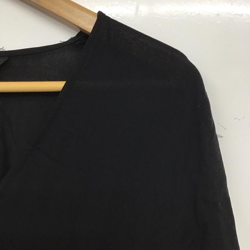 ザラ ZARA ワンピース ひざ丈スカート 半袖ワンピース フレアスカート 前開き M 無地 黒 / ブラック / レディース USED 古着 中古 10138310