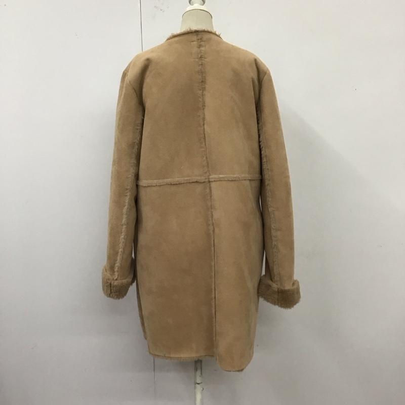 テチチ Techichi コート コート一般 1301993 フェイクムートンロングコート M 無地 ベージュ / ベージュ / レディース USED 古着 中古 10120816