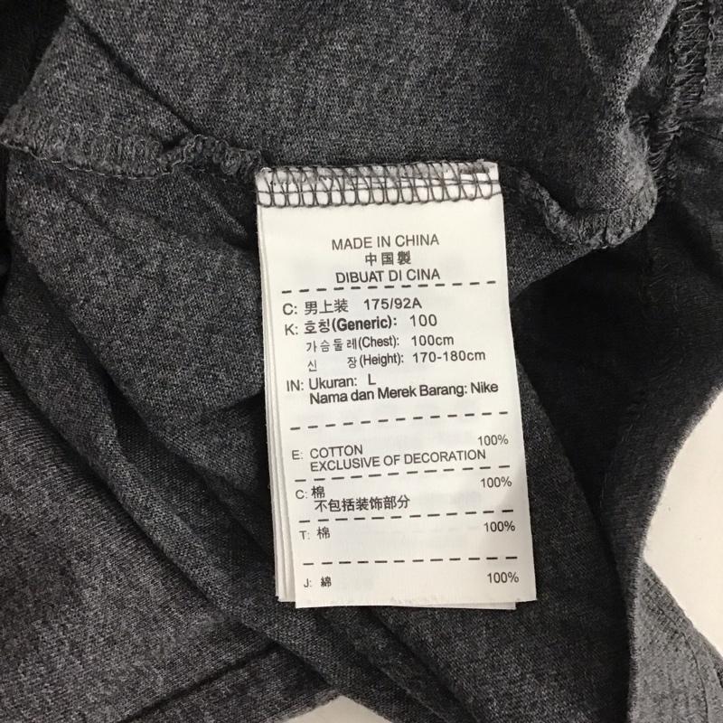 ナイキ NIKE Tシャツ 半袖 503718-071 半袖カットソー プリントTシャツ スポーツウェア L ロゴ、文字 灰 / グレー / メンズ USED 古着 中古 10138140
