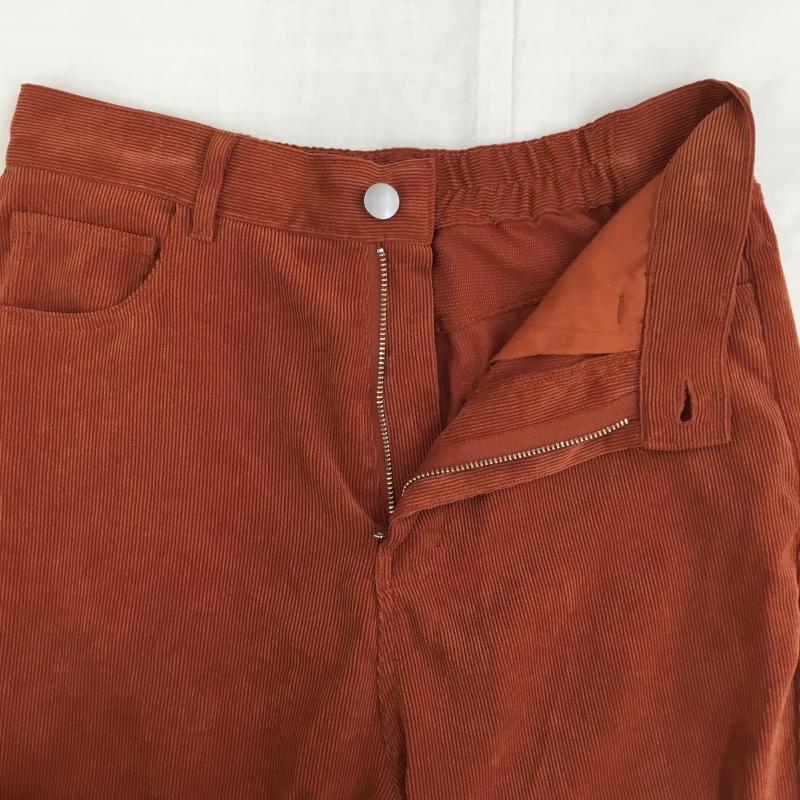 ジーナシス JEANASIS パンツ スラックス コーデュロイパンツ FREE 無地 橙 / オレンジ / レディース USED 古着 中古 10139788