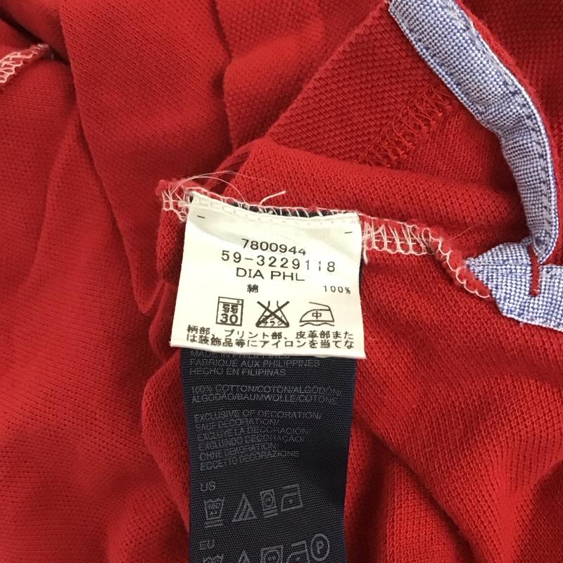 トミーヒルフィガー TOMMY HILFIGER ポロシャツ 半袖 半袖ポロシャツ 半袖カットソー カラーシャツ M ロゴ、文字 白 / ホワイト / X 赤 / レッド / X 紺 / ネイビー / メンズ USED 古着 中古 10132365