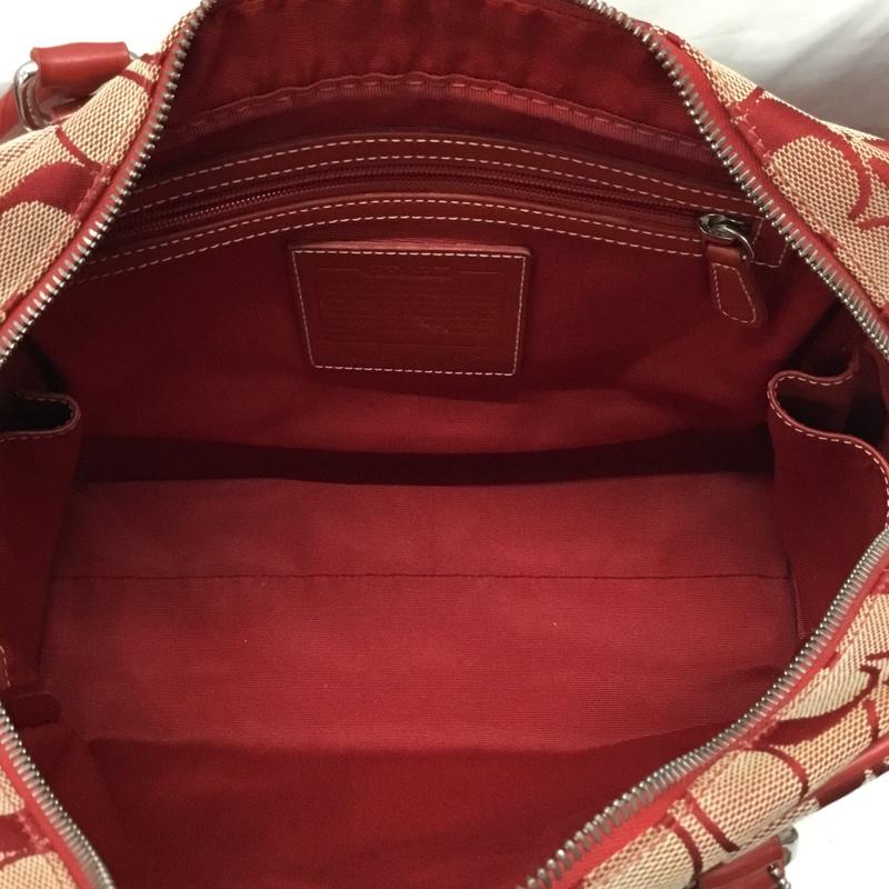 コーチ COACH ハンドバッグ ハンドバッグ E1R 6097 シグネチャー 総柄 赤 / レッド / レディース USED 古着 中古 10120736