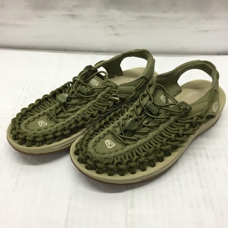 キーン KEEN サンダル サンダル 1025185 UNEEK スポーツサンダル 24cm 24.0cm ロゴ、文字 カーキ / カーキ / レディース USED 古着 中古 10106878