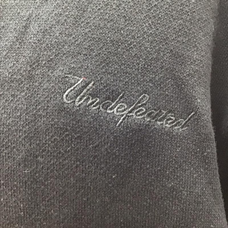 アンディフィーテッド UNDEFEATED カーディガン 長袖 Vネック コットン XL ロゴ、文字 黒 / ブラック / メンズ USED 古着 中古 10121176