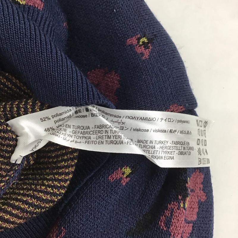 ザラ ZARA カーディガン 長袖 長袖カーディガン 長袖カットソー ノーカラージャケット 前開カーディガン L プリント 紺 / ネイビー / レディース USED 古着 中古 10124344