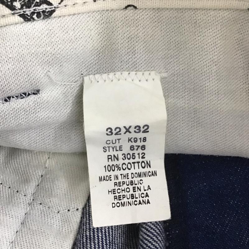 ベンデイビス BEN DAVIS パンツ デニム、ジーンズ 32×32 676 ワンポイント 青 / ブルー / メンズ USED 古着 中古 10140219