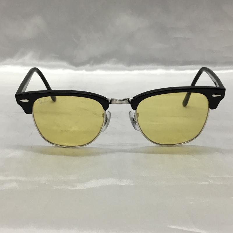 レイバン Ray-Ban めがね・サングラス サングラス RB3016 CLUBMASTER カラーレンズ ロゴ、文字 黒 / ブラック / X 黄 / イエロー / メンズ USED 古着 中古 10119999