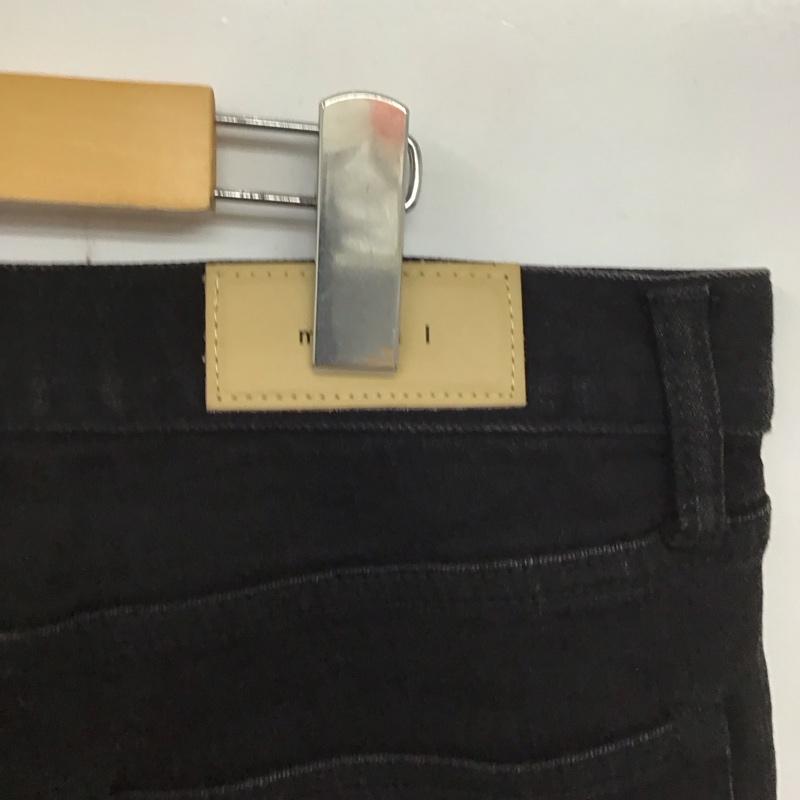 ミニマル mnml パンツ デニム、ジーンズ デニムパンツ スリムパンツ カジュアルパンツ ストレッチパンツ 裾ジップアップ 34インチ 無地 黒 / ブラック / メンズ USED 古着 中古 10136571