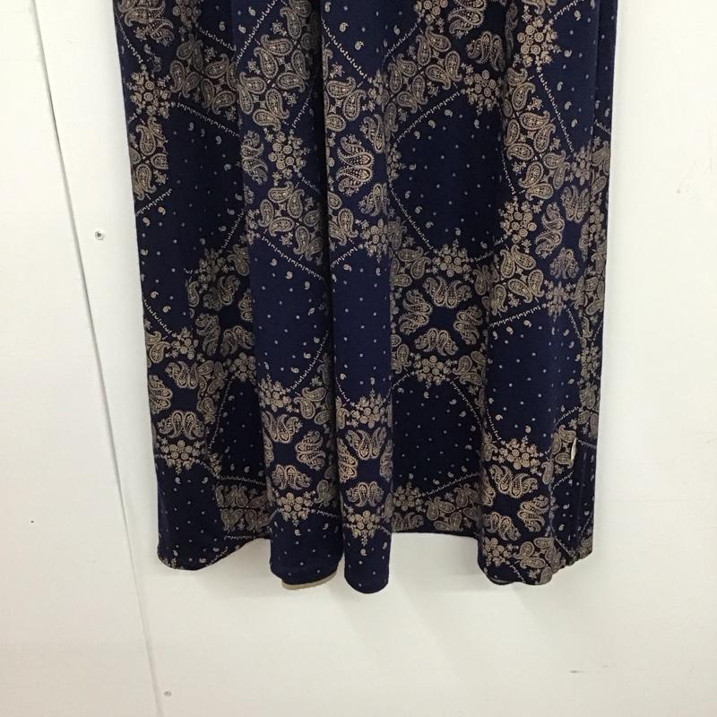 ビームス ハート BEAMS HEART ワンピース ロングスカート ノースリーブロングワンピース フレアスカート プリント 紺 / ネイビー / レディース USED 古着 中古 10135166