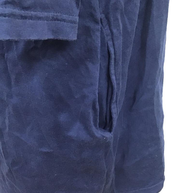 ミルクフェド MILKFED. Tシャツ 七分袖 0343910 チュニック ロング丈 M ロゴ、文字 紺 / ネイビー / レディース USED 古着 中古 10112028