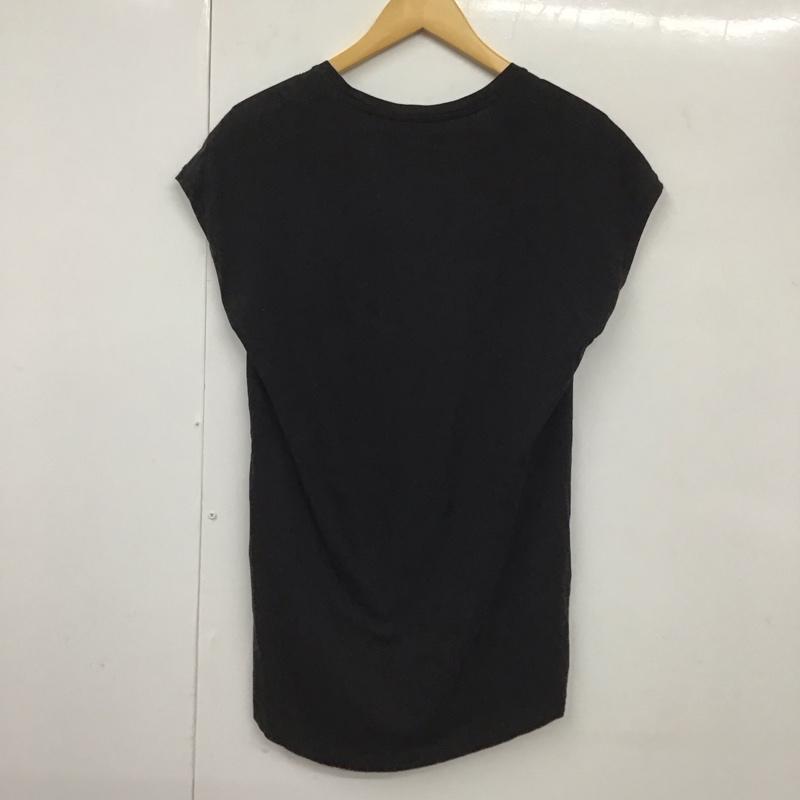 ディーゼル DIESEL Tシャツ 半袖 Vネック XS プリント 黒 / ブラック / レディース USED 古着 中古 10130597