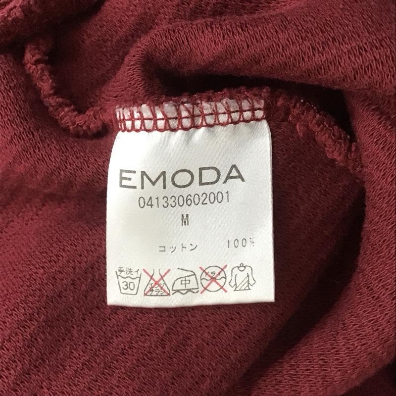 エモダ EMODA トレーナー 長袖 M 無地 えんじ / ワインレッド / レディース USED 古着 中古 10108107
