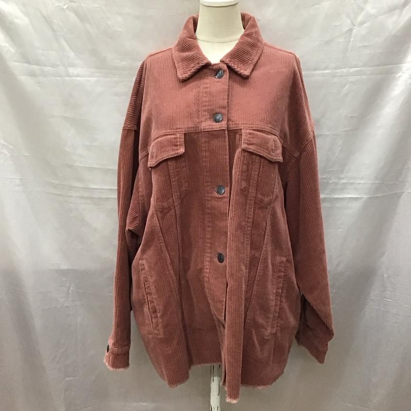ザラ ZARA ジャケット、上着 ジャケット、ブレザー 8372 227 645 コーデュロイ シャツジャケット L 無地 桃 / ピンク / レディース USED 古着 中古 10118443