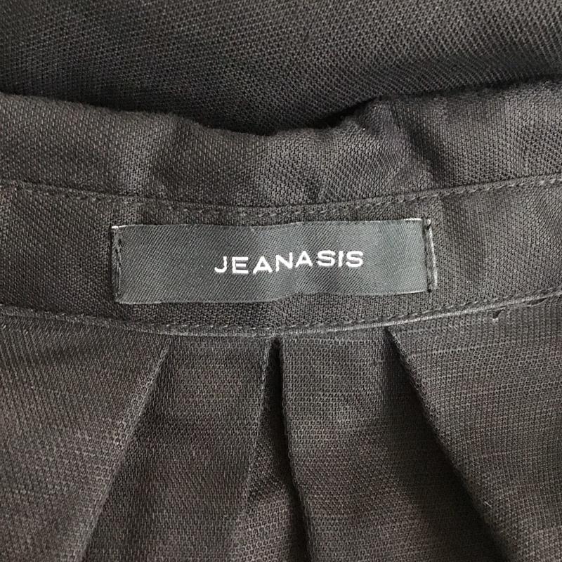 ジーナシス JEANASIS カットソー 半袖 JS063759CF 裾フリンジ FREE 無地 黒 / ブラック /  レディース USED 古着 中古 10114232