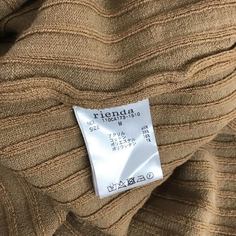 リエンダ rienda ワンピース ロングスカート 110CA173-1510 Front carde in Knit OP Vネック タグ付き M 無地 ベージュ / ベージュ / レディース USED 古着 中古 10121111
