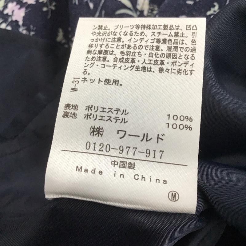 インデックス index ワンピース ロングスカート 半袖ロングワンピース スクエアーネック L プリント 黒 / ブラック / レディース USED 古着 中古 10143826