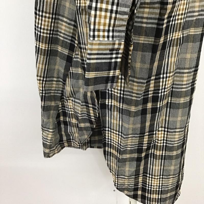 ザラ ZARA ワンピース ロングスカート 長袖ロングワンピース チェックワンピース シャツワンピース L チェック マルチカラー / マルチカラー / レディース USED 古着 中古 10111157