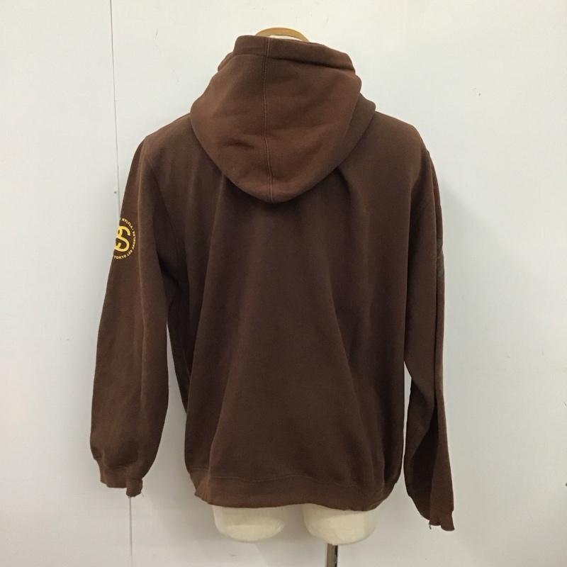 ステューシー STUSSY パーカー 長袖 長袖パーカー プルオーバーパーカー スウェット 00s L ロゴ、文字 茶 / ブラウン /  メンズ USED 古着 中古 10126118