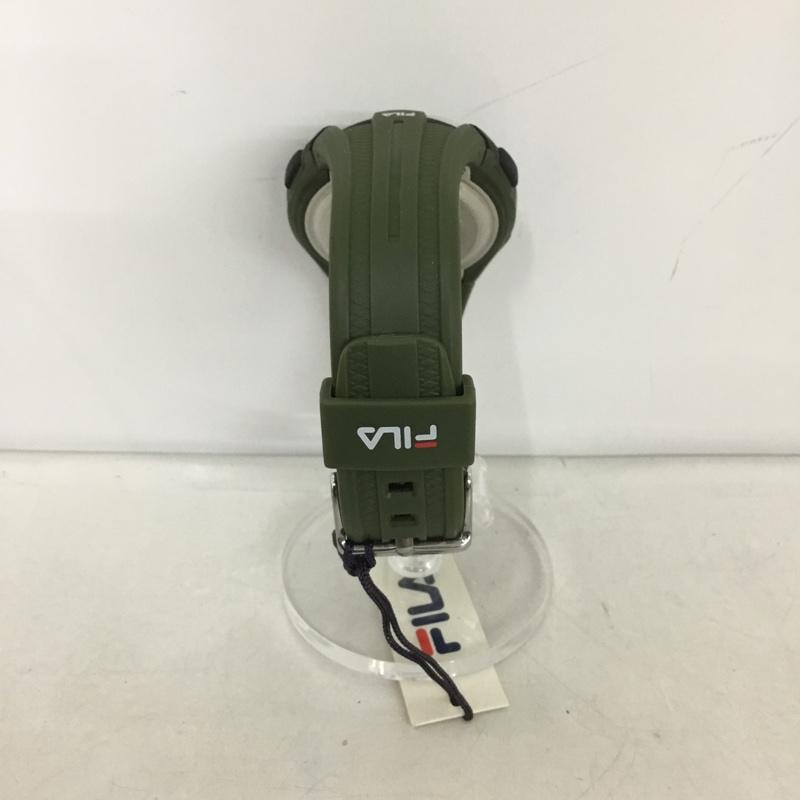フィラ FILA 腕時計 デジタル 38-132 箱有 ロゴ、文字 カーキ / カーキ / メンズ USED 古着 中古 10134943