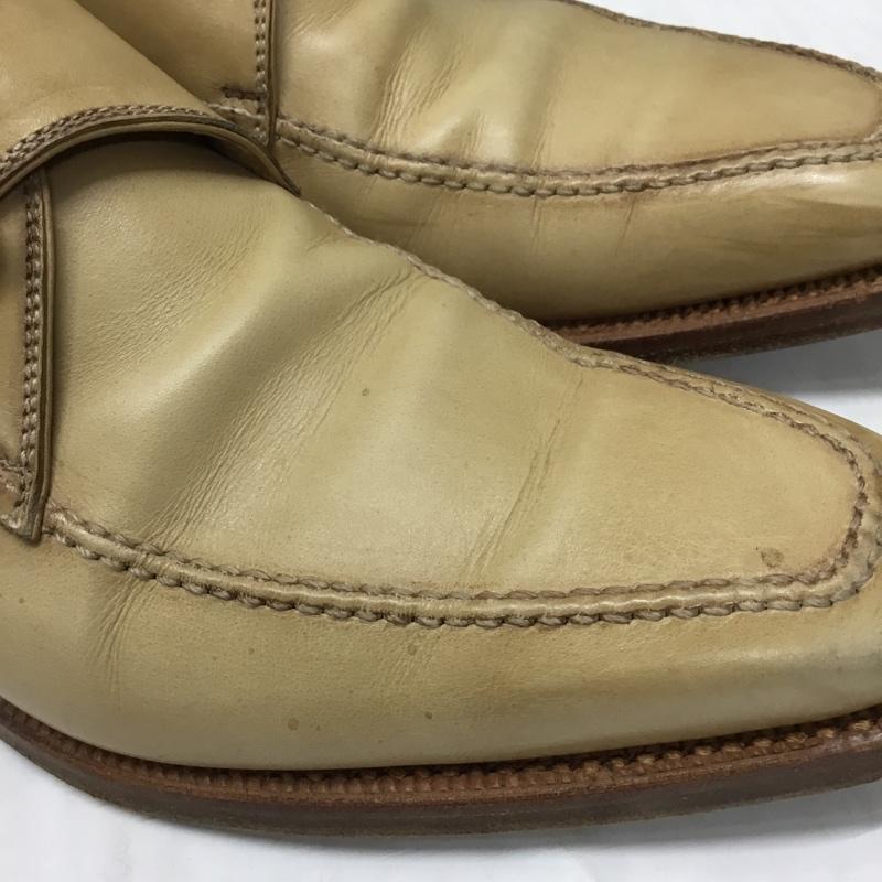ロエベ LOEWE 革靴 革靴 モンクストラップシューズ スクエアトゥ 41.5 無地 ベージュ / ベージュ / メンズ USED 古着 中古 10117004