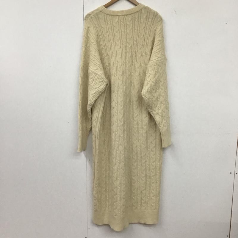 フリークスストア FREAK S STORE ワンピース ロングスカート 長袖ニットワンピース ロングスカート クルーネック FREE 総柄 白 / ホワイト / レディース USED 古着 中古 10135195