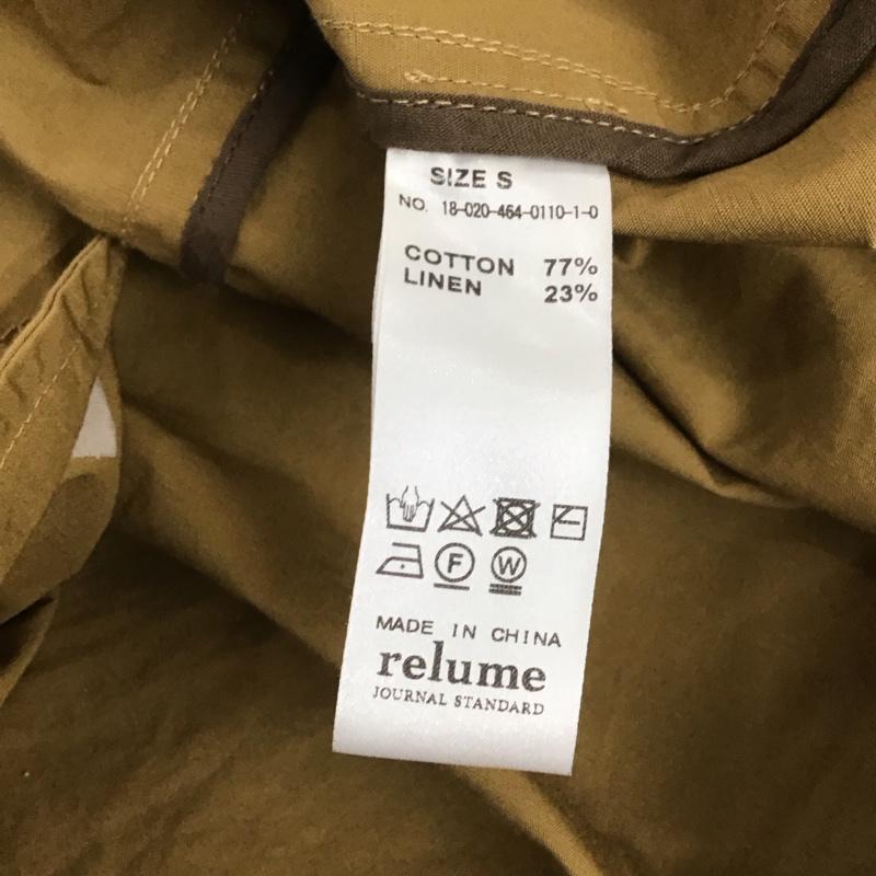 レリューム relume ジャケット、上着 ジャンパー、ブルゾン 長袖ロングジャケット アウター カラージャケット S 無地 ベージュ / ベージュ / メンズ USED 古着 中古 10113124