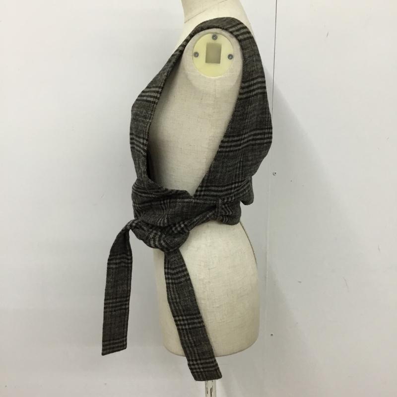 ハレ HARE トップス トップス HAL06086AK ビスチェ ベスト FREE チェック ベージュ / ベージュ / X 黒 / ブラック / X 茶 / ブラウン / レディース USED 古着 中古 10118182