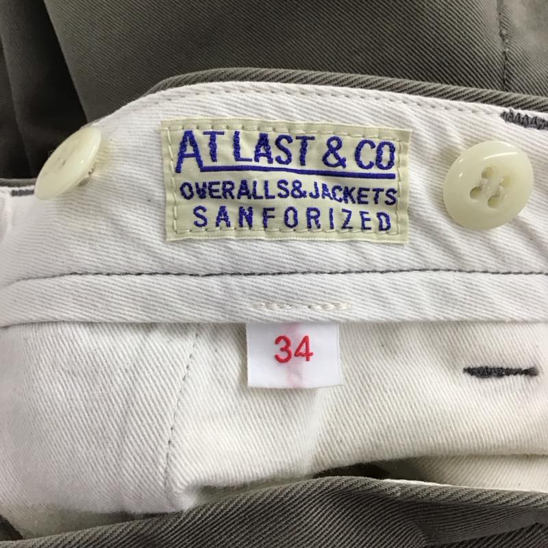 アットラスト ATLAST&CO. パンツ チノパン チノパン ワイドパンツ カジュアルパンツ 34インチ 無地 カーキ / カーキ / メンズ USED 古着 中古 10132791