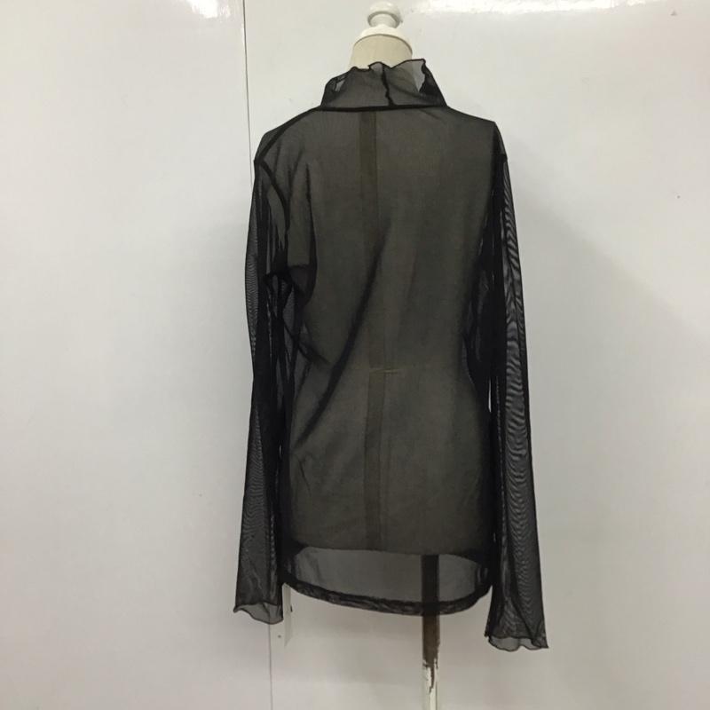 ローリーズファーム LOWRYS FARM カットソー 長袖 LF622012 チュールハイネックLS タグ付き FREE 無地 黒 / ブラック /  レディース USED 古着 中古 10108173