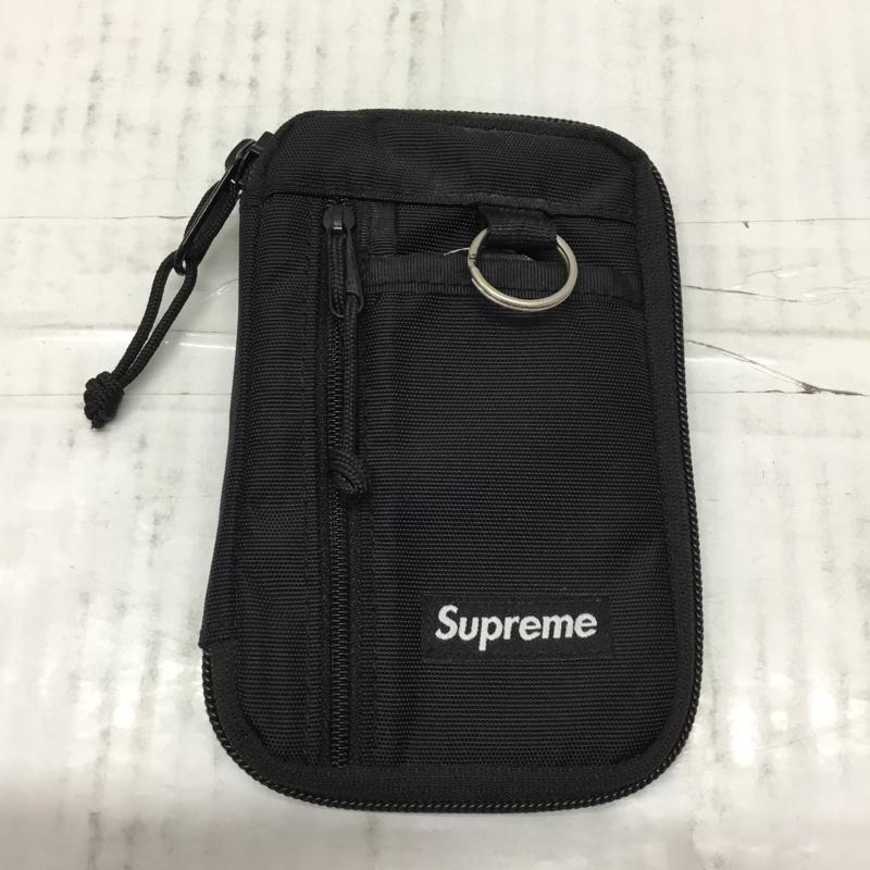 シュプリーム Supreme ファッション小物 ファッション小物 19FW Small Zip Pouch スモール ジップ ポーチ 小物入れ ミニ財布 ショルダー ロゴ、文字 黒 / ブラック / メンズ USED 古着 中古 10106893