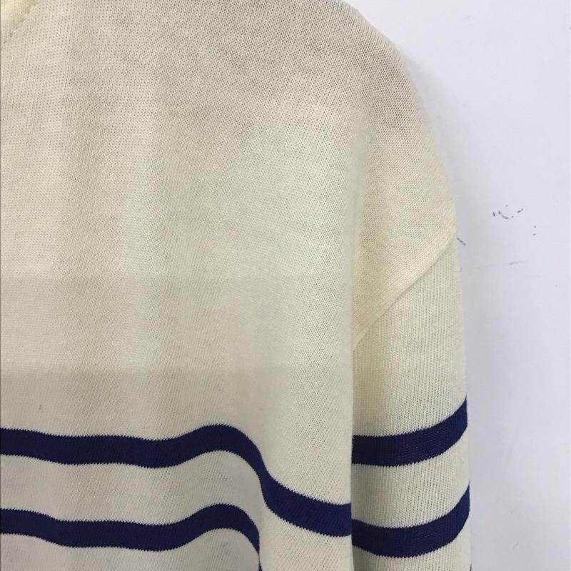 ユナイテッドアローズグリーンレーベルリラクシング UNITED ARROWS green label relaxing カットソー 長袖 3217-175-4060 長袖ボーダートップス 長袖カットソー L ボーダー柄 青 / ブルー / メンズ USED 古着 中古 10133192