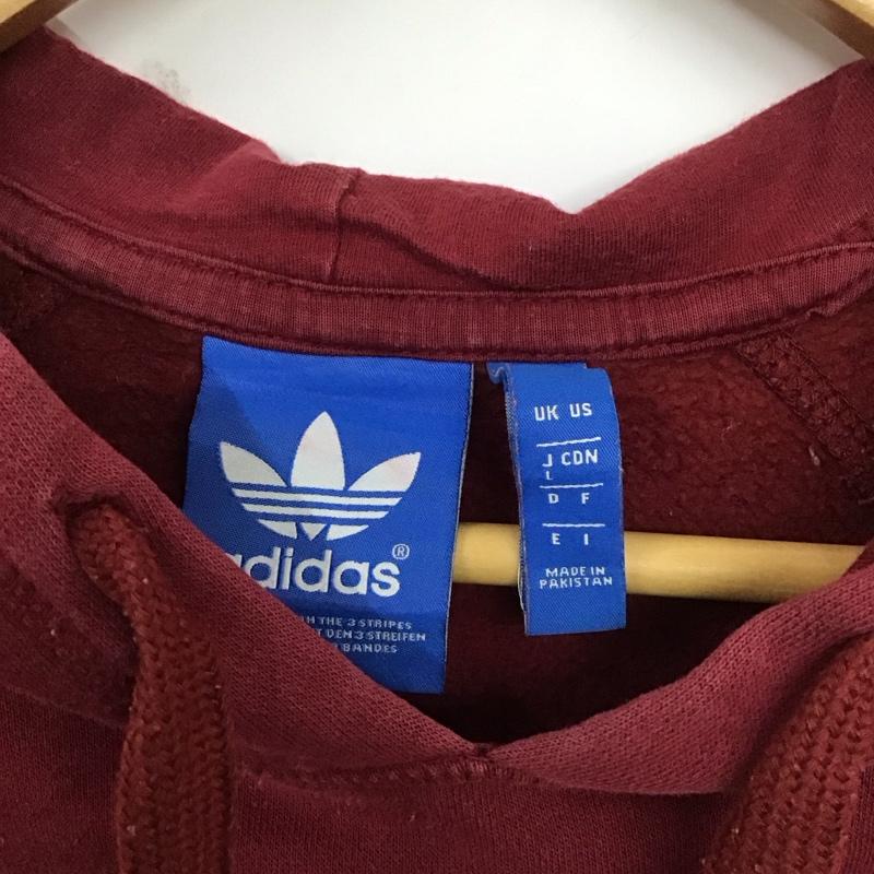 アディダスオリジナルス adidas originals パーカー 長袖 ax6983 長袖パーカー スウェット スポーツウェア L ロゴ、文字 えんじ / ワインレッド / メンズ USED 古着 中古 10129268