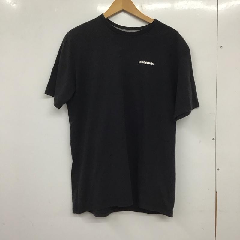 パタゴニア patagonia Tシャツ 半袖 半袖カットソー プリントTシャツ クルーネックカットソー M ロゴ、文字 黒 / ブラック / メンズ USED 古着 中古 10137071