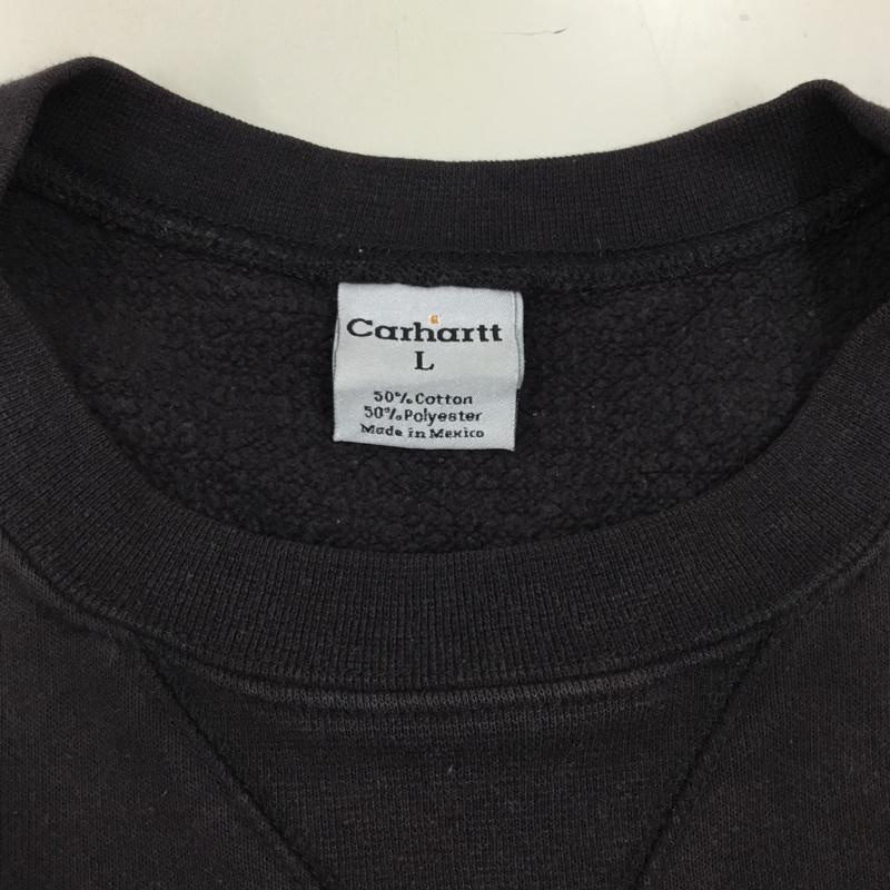 カーハート Carhartt トレーナー 長袖 長袖 L ロゴ、文字 黒 / ブラック / メンズ USED 古着 中古 10115217