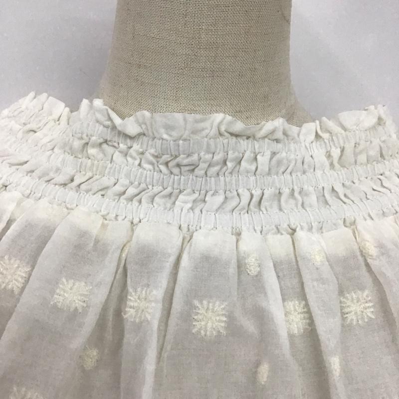 ザラウーマン ZARA WOMAN カットソー 長袖 5796 041 250 オフショルダー フレアスリーブ L 刺繍 アイボリー / アイボリー /  レディース USED 古着 中古 10106727