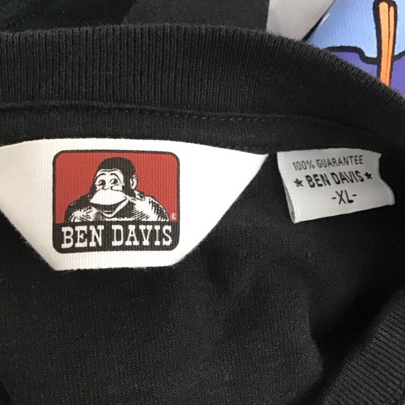 ベンデイビス BEN DAVIS Tシャツ 半袖 C-1580929 グラフィックプリントTシャツ プリントTシャツ 半袖カットソー XL ロゴ、文字 黒 / ブラック /  メンズ USED 古着 中古 10110735