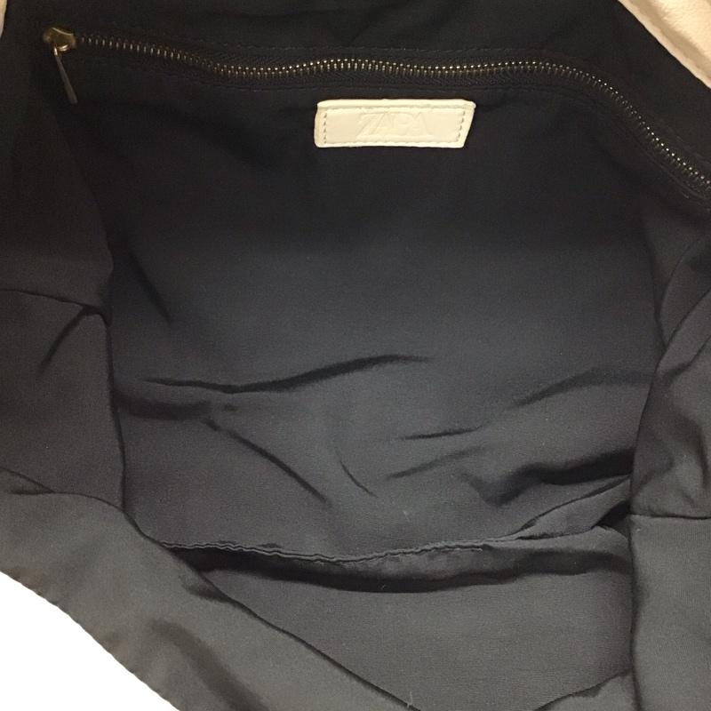 ザラ ZARA トートバッグ トートバッグ 6033 210 850 チェーン フェイクレザー 無地 アイボリー / アイボリー / レディース USED 古着 中古 10118144