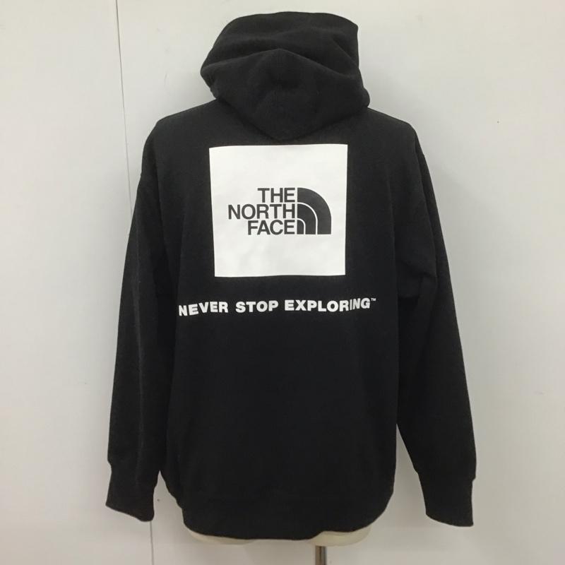 ザノースフェイス THE NORTH FACE パーカー 長袖 NT62040 バックスクエアロゴフーディ プリントスウェット 長袖パーカー XL ロゴ、文字 黒 / ブラック / メンズ USED 古着 中古 10107123