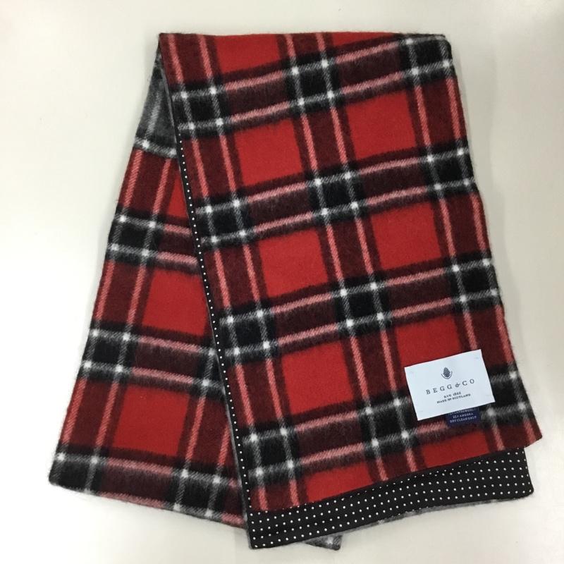 ベグアンドコー Begg & Co マフラー マフラー リバーシブル チェック 水玉 ウール ドット マルチカラー / マルチカラー / レディース USED 古着 中古 10106203