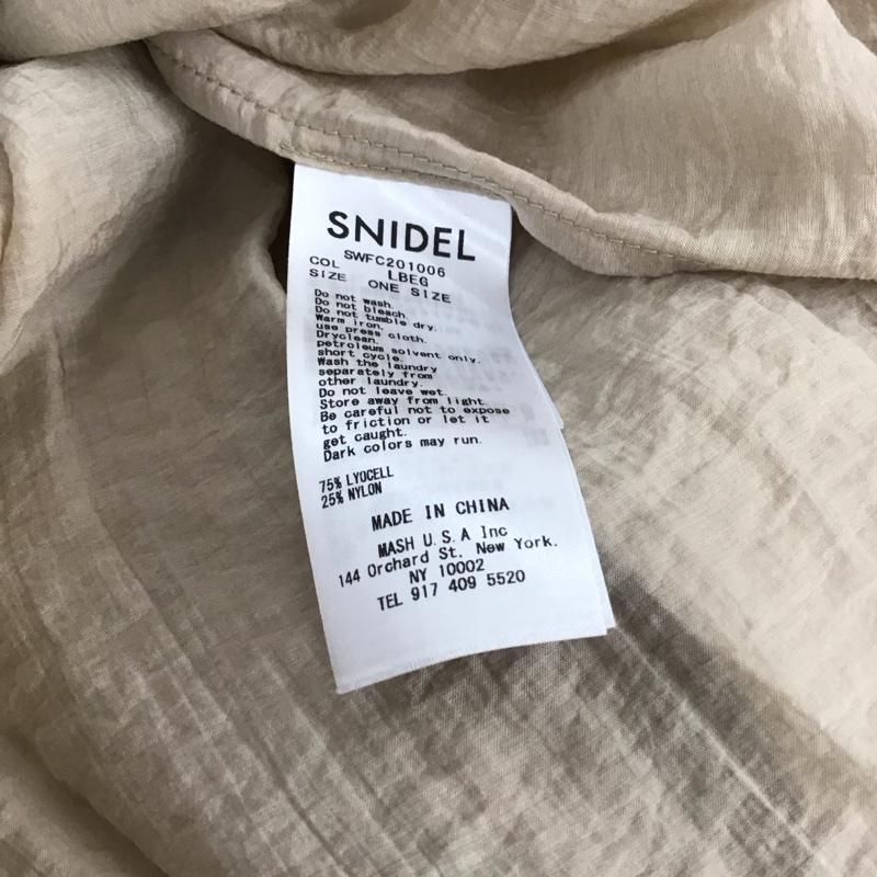 スナイデル SNIDEL コート トレンチコート swfc201006 シアートレンチコート ONE SIZE 無地 ベージュ / ベージュ / レディース USED 古着 中古 10150649