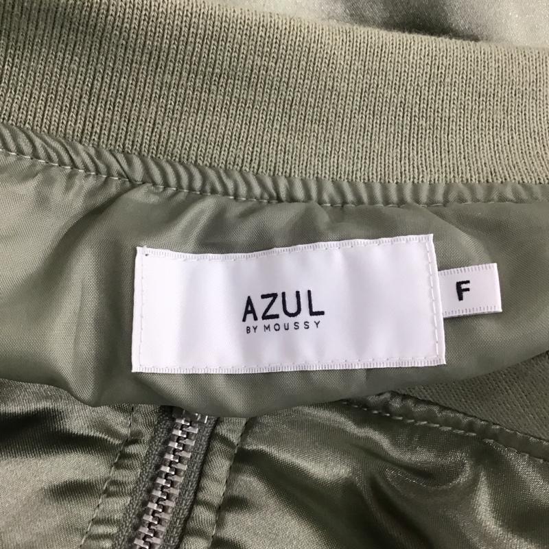 アズールバイマウジー AZUL BY MOUSSY ジャケット、上着 ジャンパー、ブルゾン 250DSS30-060B シャイニーブルゾン FREE 無地 カーキ / カーキ / レディース USED 古着 中古 10111073