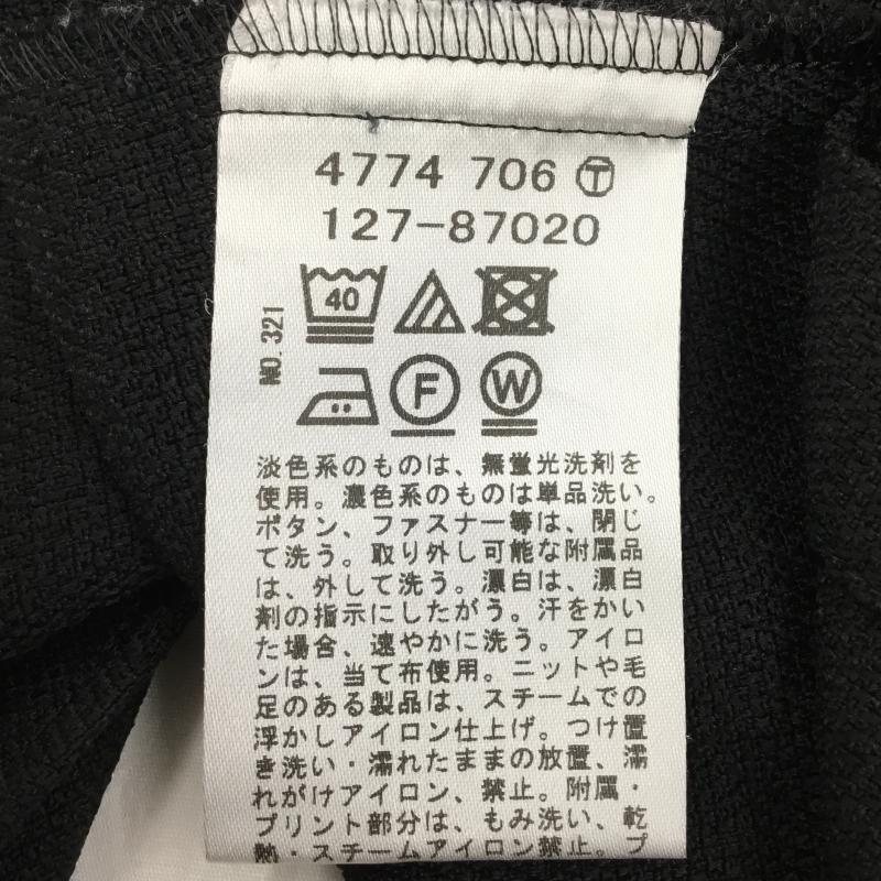 インディヴィ INDIVI シャツ、ブラウス 半袖 38 無地 黒 / ブラック / レディース USED 古着 中古 10137594
